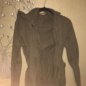 Olive green hooded jacket